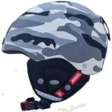 Cox Swain Ski-/Snowboardhelm Bone Recco 2010 - mit Lawinenreflektor, Farbe: Winter Camo, Größe: 56-60cm