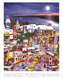 Moonlight Over Manhattan by Linnea Pergola Art Print Poster 27 x 35