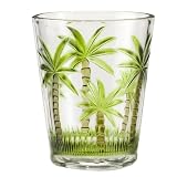 Palm Tree Acrylic Double Old-Fashioned Glasses Set of 4