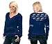 New England Patriots Women's Deep V-Neck Fleece Hoodie Pullover - by Alyssa Milano - Medium