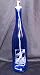 Lighthouse Cobalt Blue Etched Glass Wine Bottle Oil Lamp
