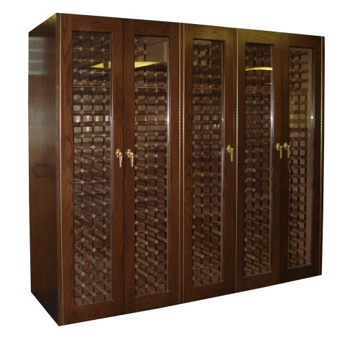1500Model White Oak Wine with 5 Glass Doors by Vinotemp