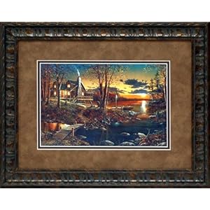 Comforts of Home by Jim Hansel 16x20 framed artwork wildlife art print for cabin, lodge, or den