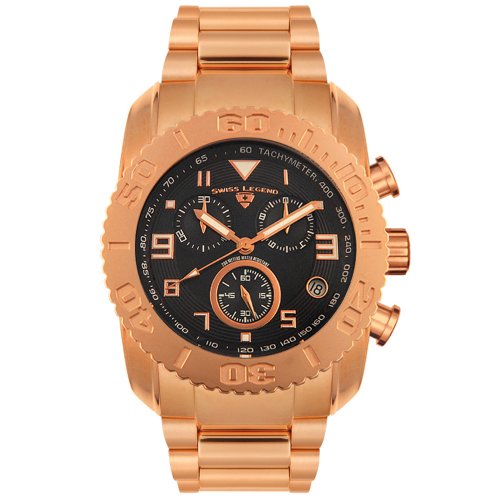 Swiss Legend Mens 20118-RG-11 Commander Chronograph Rose Gold-Tone Watch