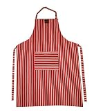 Kitchen Apron - Red White Stripes by DiMani by DiMani