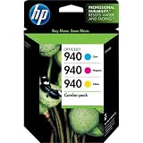 HP 940 Color Combo Pack for The Us, Includes 1 Cyan, 1 Magenta, and 1 Yellow Car