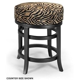 Juno 30 Swivel Bar Stool, BACKLESS 30H, ANIMAL PRINT by Home Decorators Collection