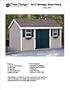 8' x 12' Gable Storage Shed Project Plans -Design #10812