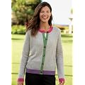 Cashmere Color-block Cardigan