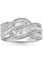 10k White Gold and Diamond Twist Ring (1/2 cttw, I-J Color, I3 Clarity)