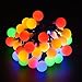 LEVIITEC Solar Party String Lights, 50 LED Outdoor Decorative Lights Fairy Ball with Light Sensor for Holiday, Patio, Lawn & Garden Decorations 22.3ft 8 Modes Waterproof Multicolor