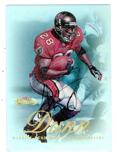 Warrick Dunn Autographed/Hand Signed football card (Tampa Bay Buccaneers) 2000 Fleer showcase #92