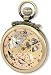 Charles-Hubert, Paris 3869-G Classic Collection Gold-Plated Antiqued Finish Open Face Mechanical Pocket Watch