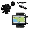 Magellan Roadmate 1412 Flexible Auto Windshield Holder with Car Charger - Uses Gomadic TipExchange