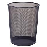 11" Round Wastebasket, Black