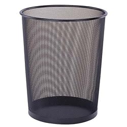 11" Round Wastebasket, Black