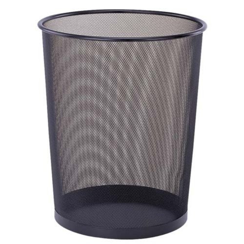 11 Round Wastebasket, Black