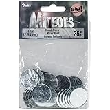 Darice 25-Piece Big Value, Round mirror, 1-Inch