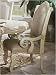 Kitchen & Housewares : AICO 53444-07 Monte Carlo Leather Arm Chair in Silver Snow