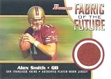 2005 Bowman Fabric of The Future FF-AS Alex Smith San Francisco 49ers (RC - Rookie - Piece of Authentic Player-Worn Jersey - Football Cards)