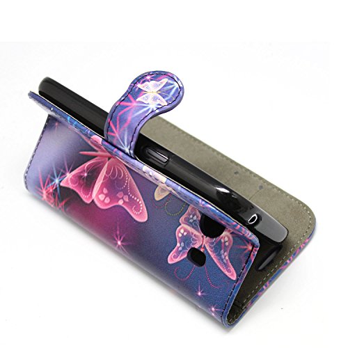  Samsung Galaxy A5 Premium PU Leather Magnetic Flip Wallet Case Cover Pouch +STYLUS (Blue Butterfly Book)