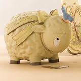 Ceramic Really Woolly Piggy Coin Bank – Christian Baby Shower Gift
