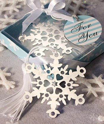 Snowflake Bookmark Wedding Favors: Perfect Winter Favors, 48