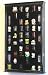 54 Shot Glass Shooter Display Case Holder Cabinet Wall Rack w/ UV Protection -Black