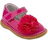 Wee Squeak Baby Toddler Girl Hot Pink Peony Maryjane Shoes 3-12