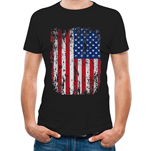 Big American Flag Vintage USA Distressed Flag 4th of July - Men's T-shirt