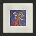 Susho, King Silk Art Handmade Silk Embroidery - Joyful Goddess - White Mat Framed Regular Size 15060WF