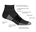 MudGear Quarter Crew Trail Socks, Blister-Resistant, Sweat-Resistant & Quick-Drying for Running, Hiking & Cycling, Non-Slip, Breathable, Cushioned Footbed, Made in USA, 2-Pack, Small, Gray/Black