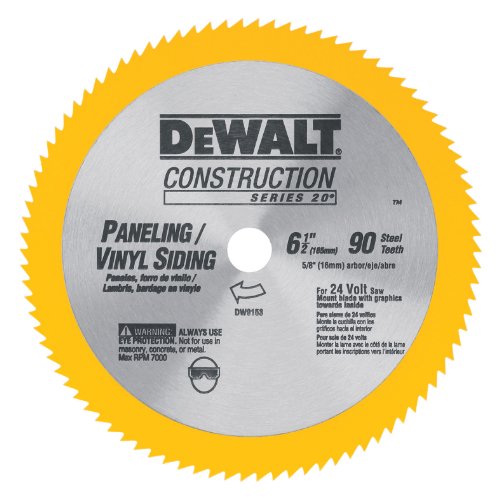 DEWALT DW9153 6-1 2-Inch 90 Tooth Paneling and Vinyl Cutting Saw Blade with 5 8-Inch Arbor