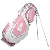 New 2007 Ogio Diva Golf Stand Bag - Pink/Argyle