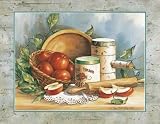 Apple Pie Recipe by Peggy Thatch Sibley. Size 14.00 inches width by 11.00 inches height. High Quality Art Poster Print
