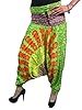 Alibaba Pants Boho Cotton Printed Gypsy Harem Belly Dance Gauchos (Green)