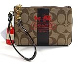 AUTHENTIC COACH HERITAGE SIGNATURE STRIPE WRISTLET 40960 (Brown)