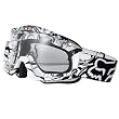 Fox Racing Main Encore Men's Dirt Bike Motorcycle Goggles Eyewear w/ Free B&F Heart Sticker Bundle - Clear