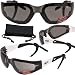 Rider Plus Advanced System Foam Padded Safety Glasses - FREE Rubber Ear Locks and Microfiber Pouch