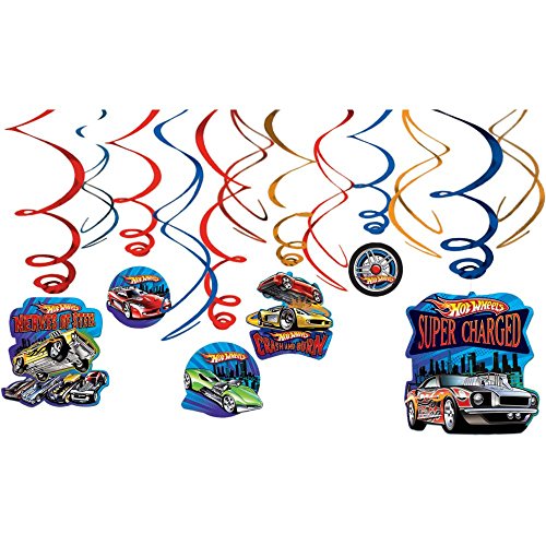Hot Wheels Hanging Swirl Decorations (12pc)