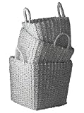 Lazy Susan Recycled Twisted Silver Foil Baskets, Set of 3
