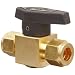 Parker 8A-PR6-VT-B Brass Plug Valve, 1/2" A-Lok Compression Fitting
