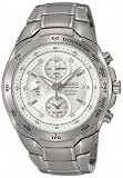 Best Buy Seiko #SNAB87 Men’s Titanium Silver Dial Chronograph Alarm Watch Titanium Chronograph Watches