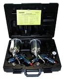 2 Gun Master Spray Gun Kit Includes 2 of Devilbisss Hvlp Finishline® 3 Spray Guns (A 1.3mm Fluid Tip Set-up Is Installed in One and the Other a 1.8mm) (Guns Come with 1 Liter Aluminum Cups with Lids)