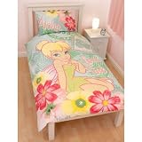 Girls Disney Fairies Tinkerbell Design Reversible Quilt/Duvet Cover Bedding Set