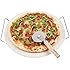 Savisto Pizza Stone 33cm Set Plus Heavy Duty Chrome Stand And Pizza Cutter