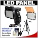 RPS Studio LED Video Light Panel Attachment with Diffuser Filter Set + Tripod + Cleaning Kit for Canon, Nikon, Olympus, Pentax & Sony Digital SLR Cameras & Flash Units