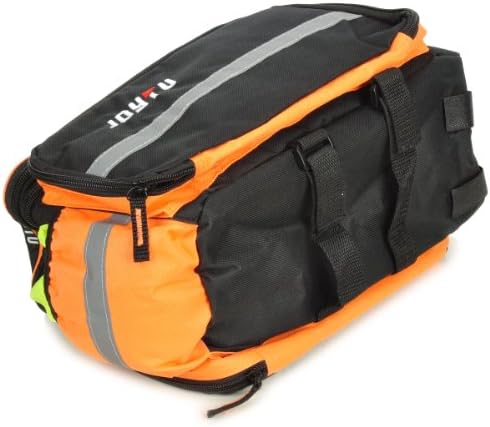 Joytu Bicycle Rear Back Luggage Carrier Bag - Black + Orange