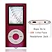 Tomameri Red Color Portable MP4 Player MP3 Player Video Player with Photo Viewer , E-Book Reader , Voice Recorder + 16 GB Micro SD Card