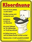 Blechschild Kloordnung